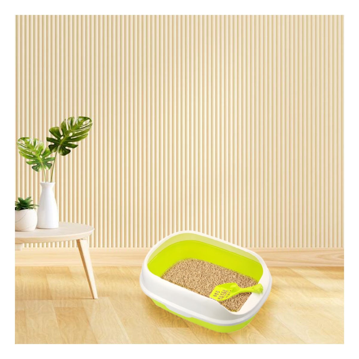 PACK12 CAJONERA ABIERTA VERDE CON BORDES MEDIOS ALTOS Y PALA CERNIDORA DE 47X33X18CM - 3