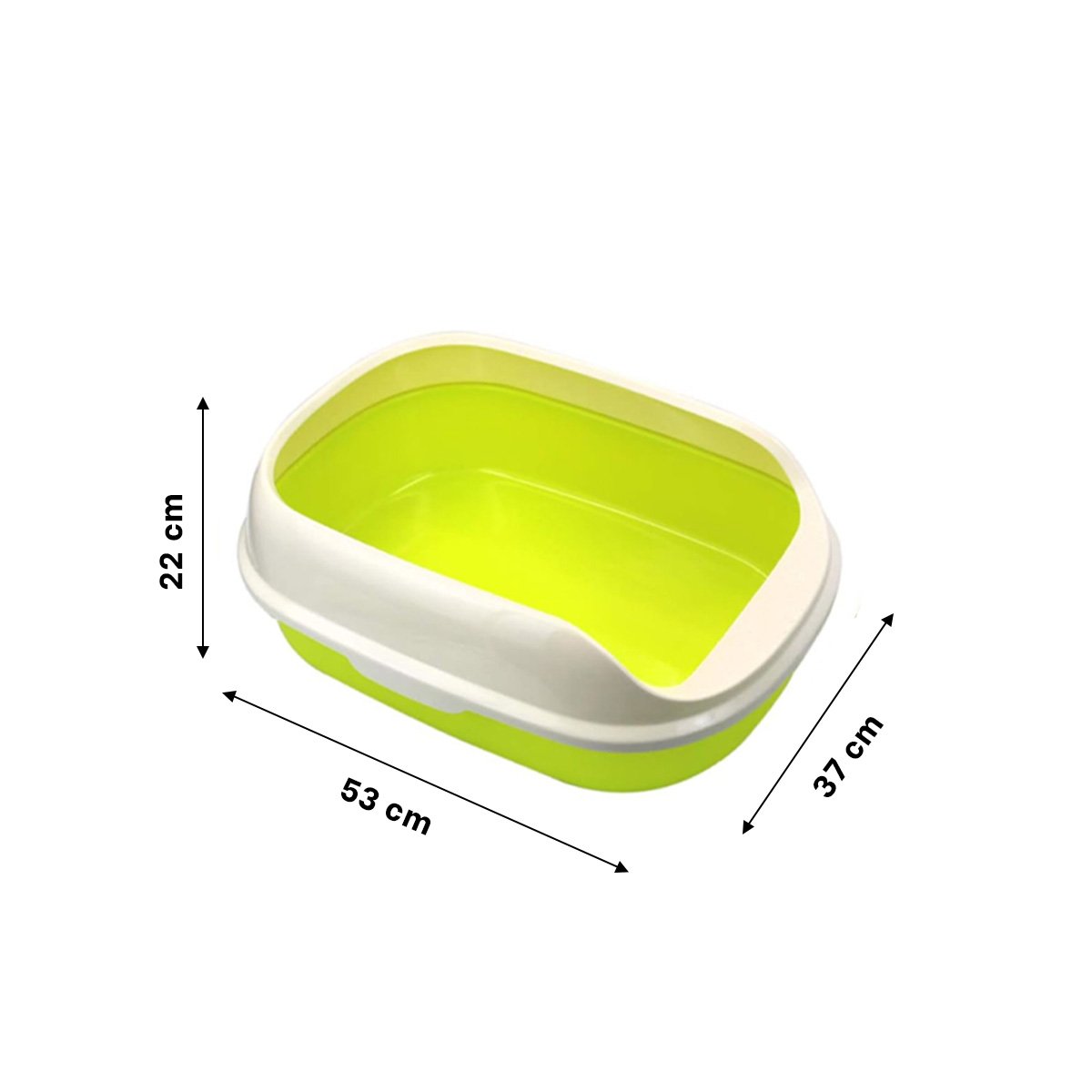 PACK4 ARENERO VERDE DE 53X37X22CM CON PALA CERNIDORA Y LADOS MEDIOS ALTOS - 4