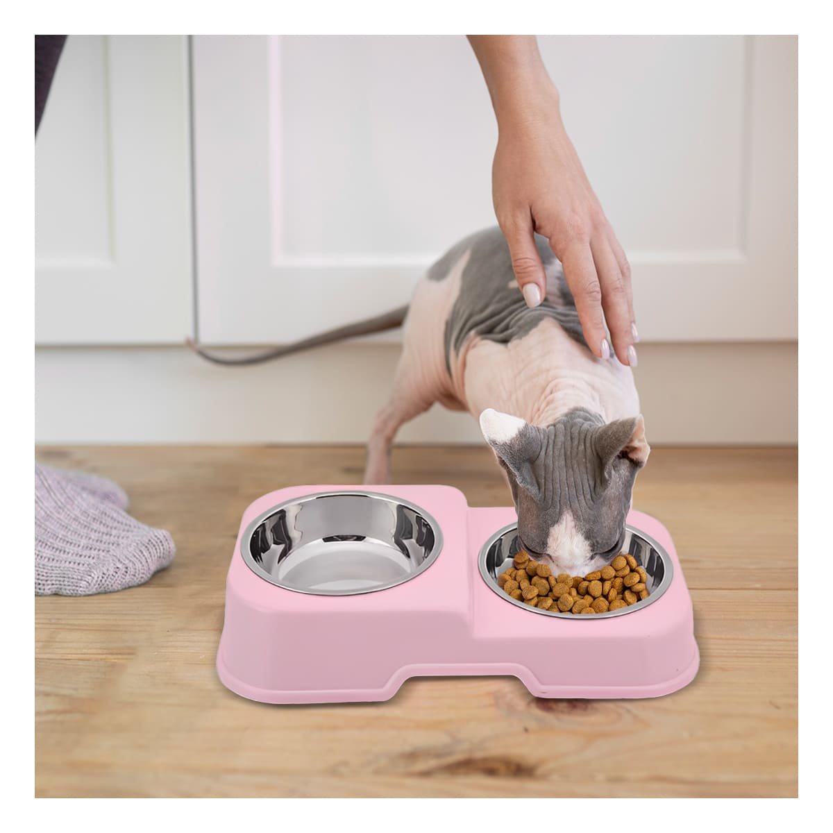 PACK2 PLATO EN COLOR ROSADO DE DOS NIVELES CON DOBLE PLATOS DESMONTABLES COMODO - 3