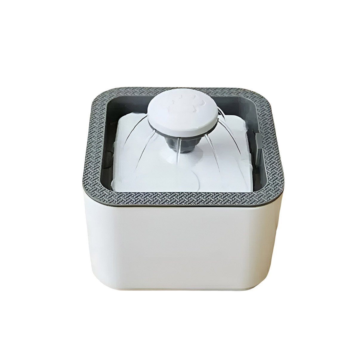 PACK4 FUENTE PLOMO CON AGUA FORMA DE HUELLITA Y CUADRADO BLANCO COMODA Y+PAPEL REGALO - 3