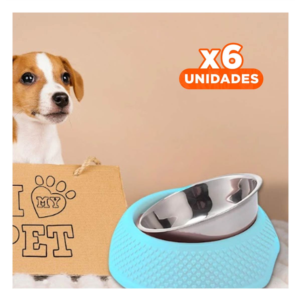 PACK6 BANDEJA DESMONTABLE DE ACERO CELESTE PASTEL CON CORAZONES EN RELIEVE Y+REGALO STICKER - 1