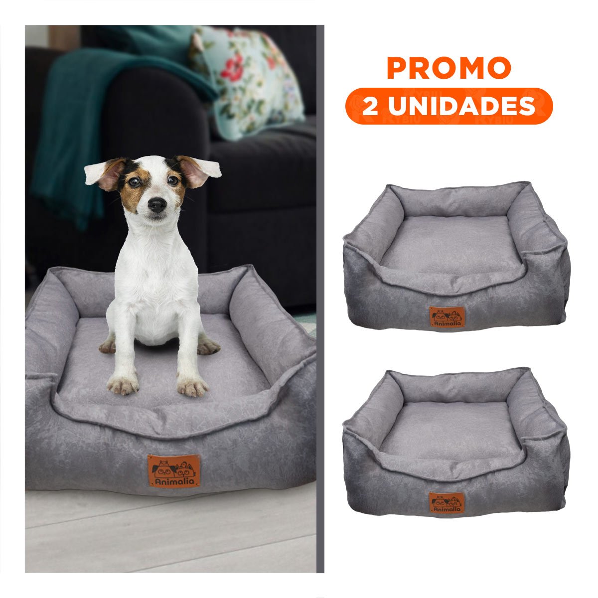 PACK2 ALMOHADON PLOMO PARA PERRO TALLA S CON COMPLETO - 1