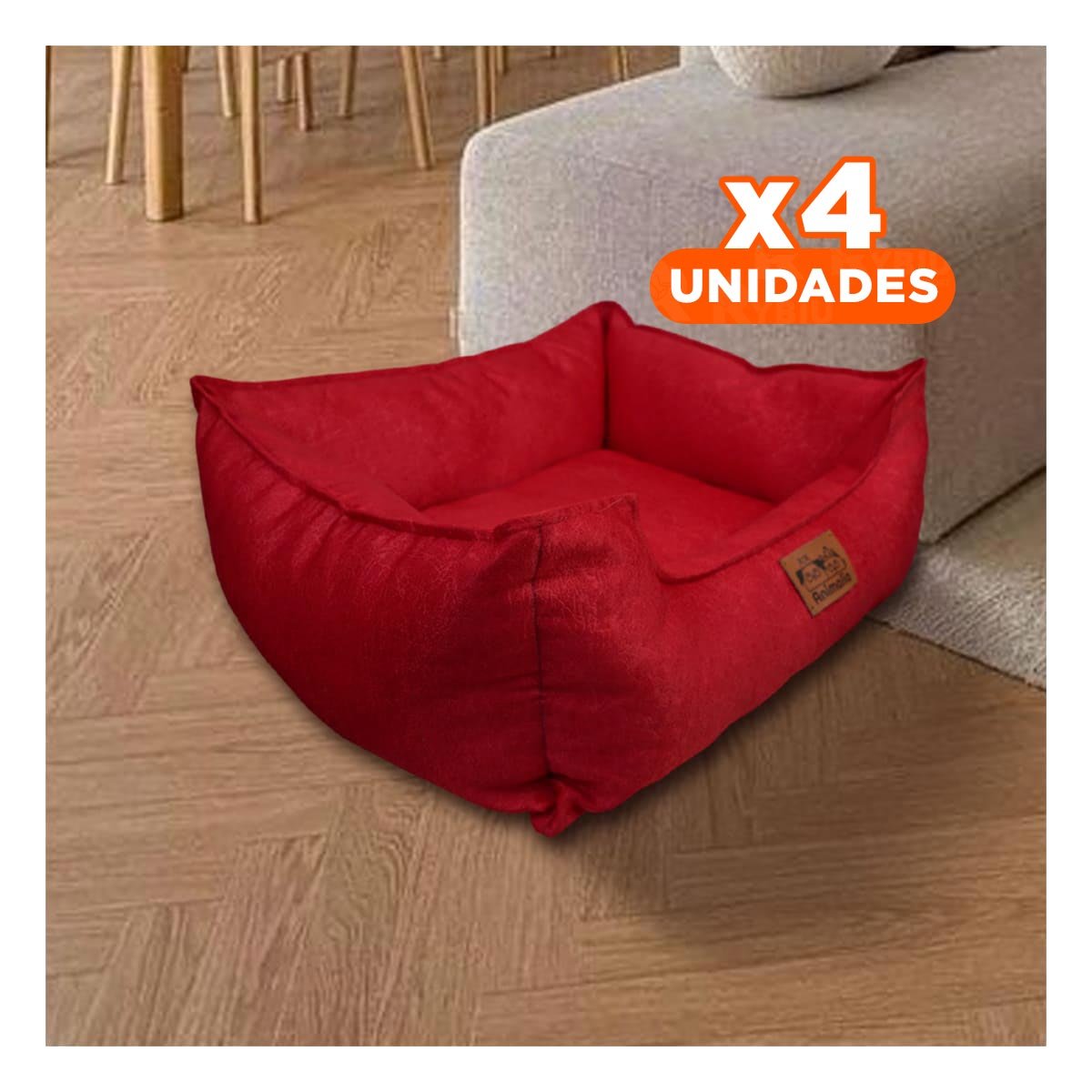 PACK4 BASE ROJO PARA PERRO TALLA S CON COMPLETO - 1