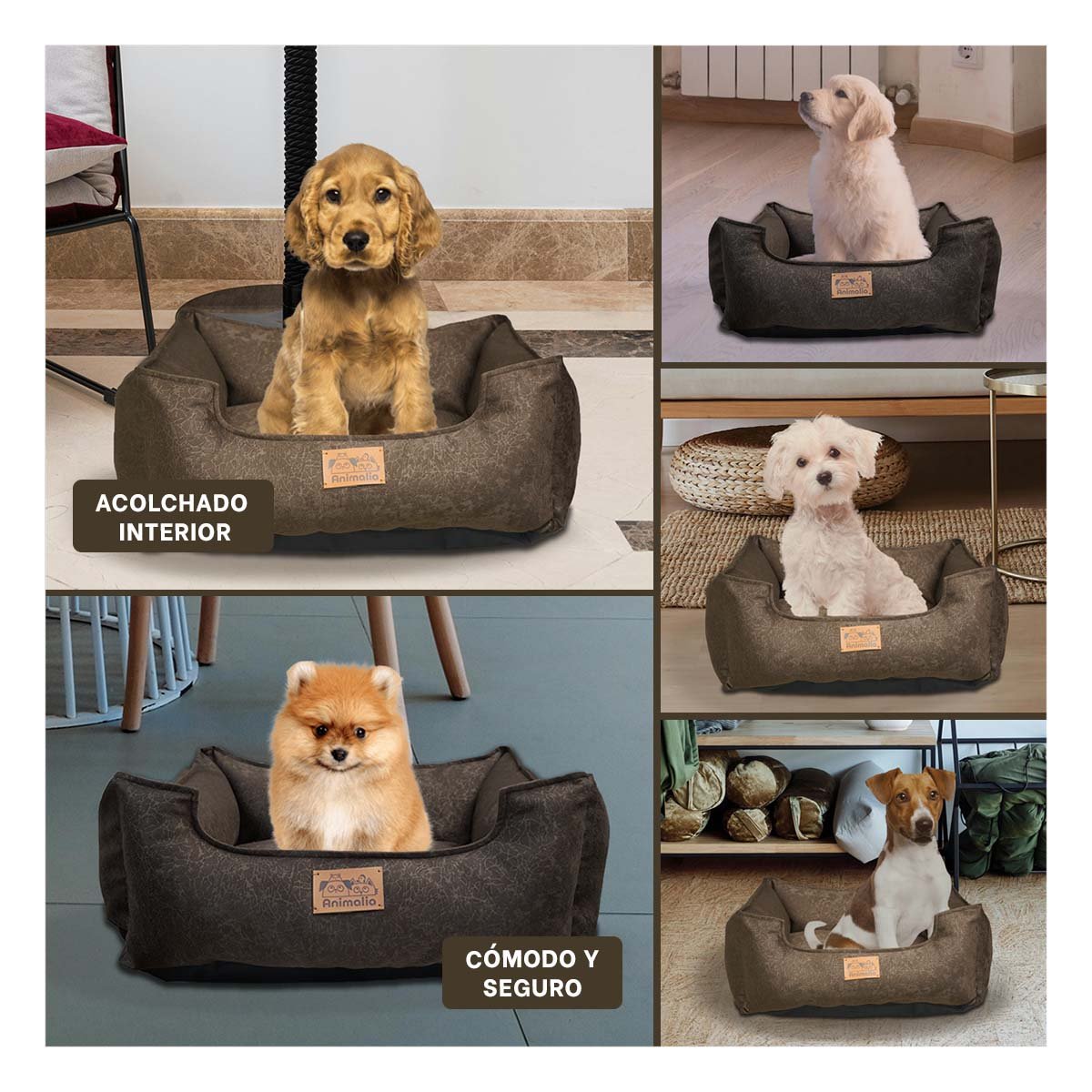 COLCHON MARRON PARA PERRO TALLA S CON COMPLETO Y+POST IT - 5