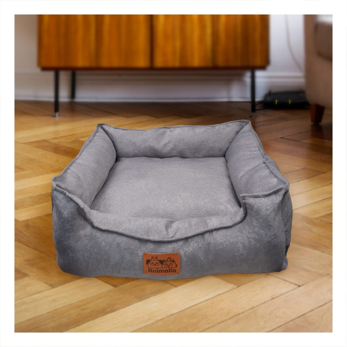ESTRUCTURA ACOLCHADA PARA PERRO TALLA S PLOMO COMPLETO - 1