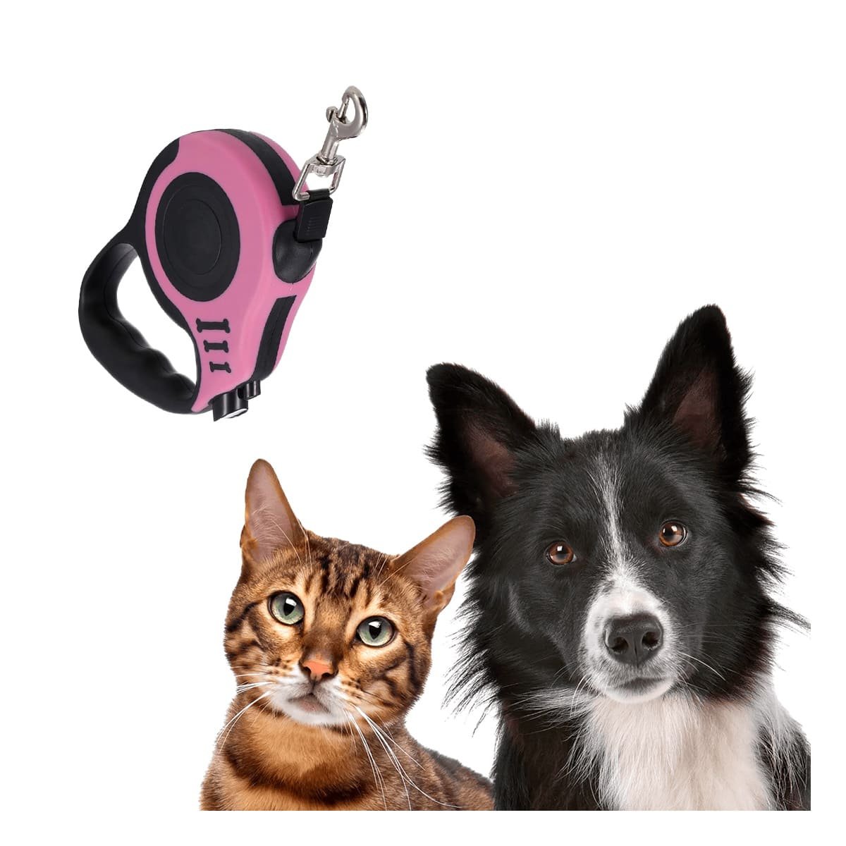PACK6 LAZO AJUSTABLE ROSADO 3 METROS PARA PERROS CON LONGITUD 3 METROS Y+REGALO STICKER - 2