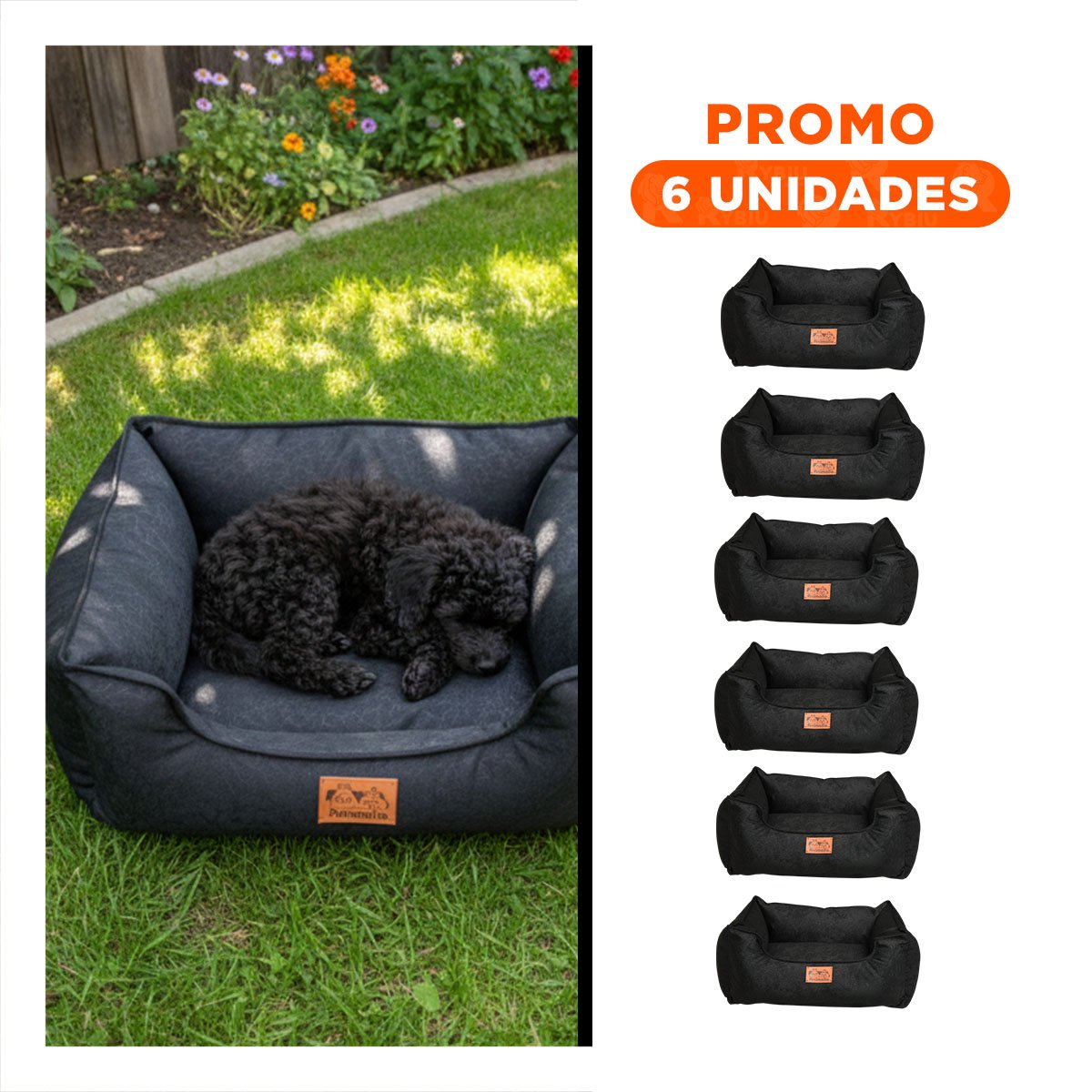 PACK6 SUPERFICIE NEGRO PARA PERRO TALLA S CON COMPLETO - 1