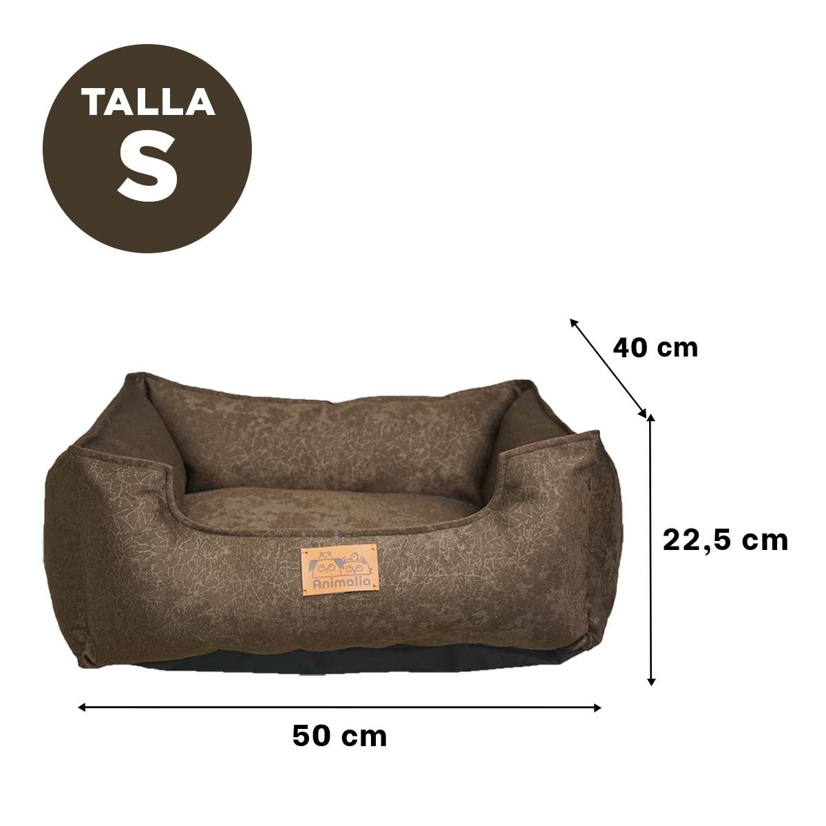 PACK2 ALMOHADON MARRON PARA PERRO TALLA S CON COMPLETO - 4