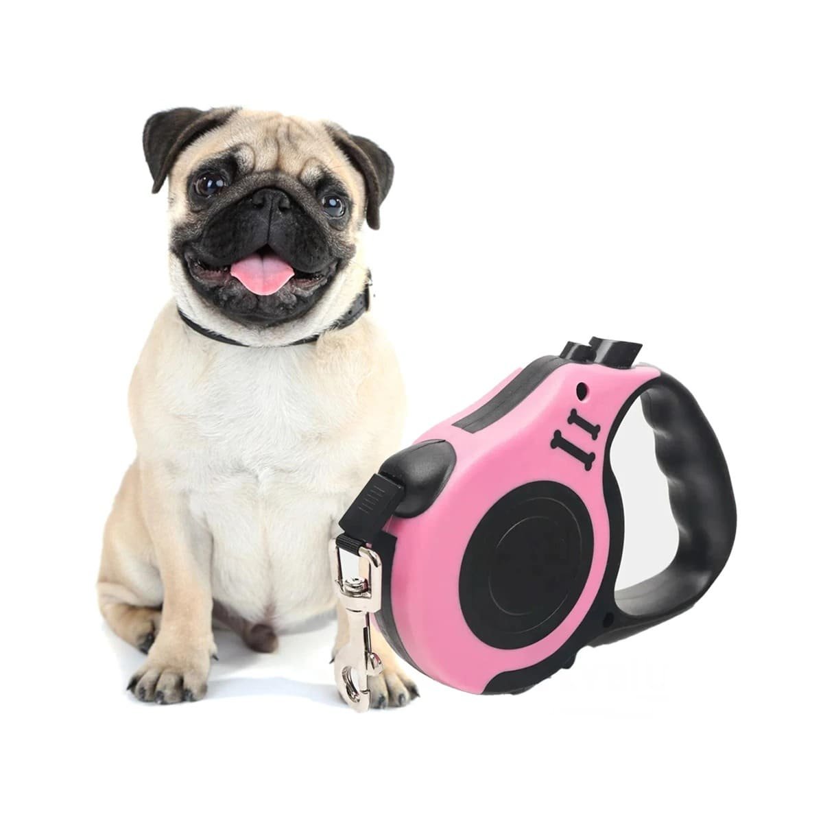 PACK4 HILO AJUSTABLE ROSADO 3 METROS PARA MASCOTAS CON LONGITUD 3 METROS Y+PAPEL REGALO - 3