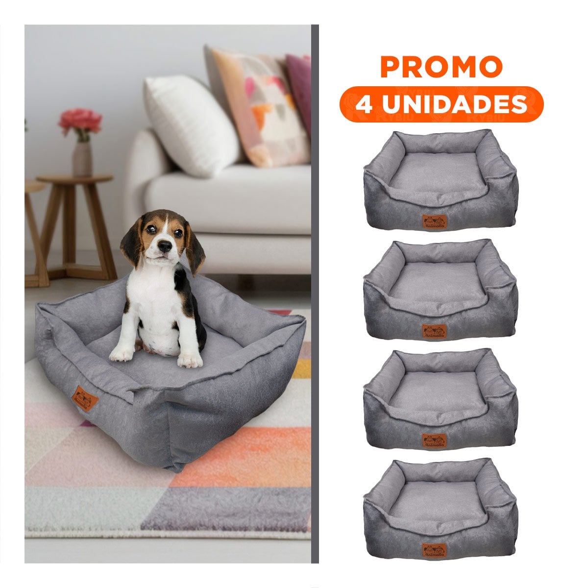 PACK4 NIDO PLOMO PARA PERRO TALLA S CON COMPLETO Y+REGALO STICKER - 1