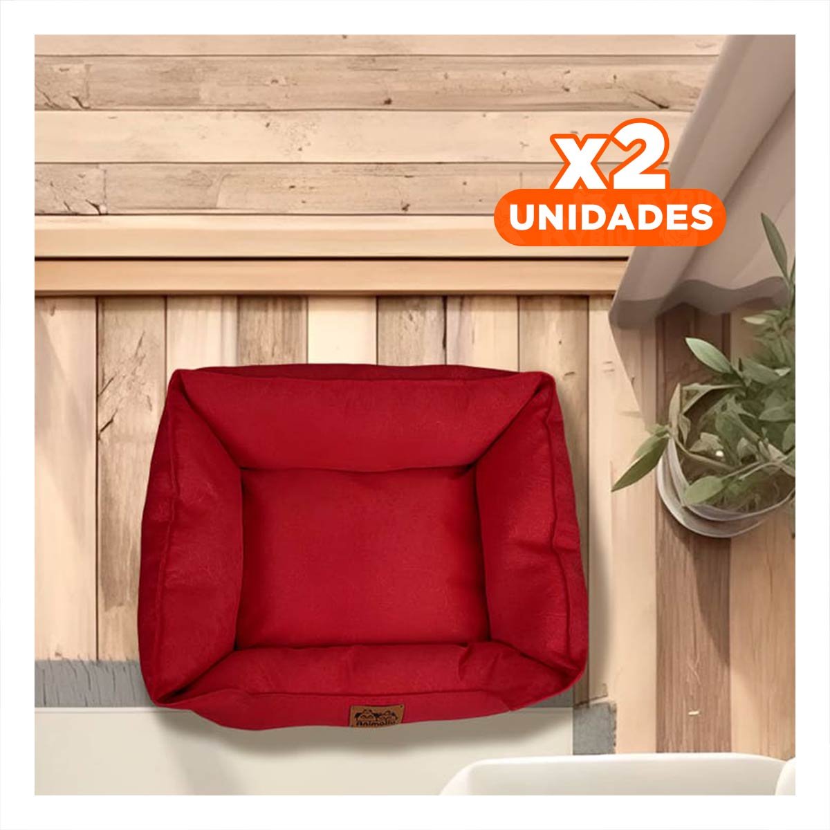 PACK2 DESCANSO ROJO PARA PERRO TALLA S CON COMPLETO Y+REGALO STICKER - 1
