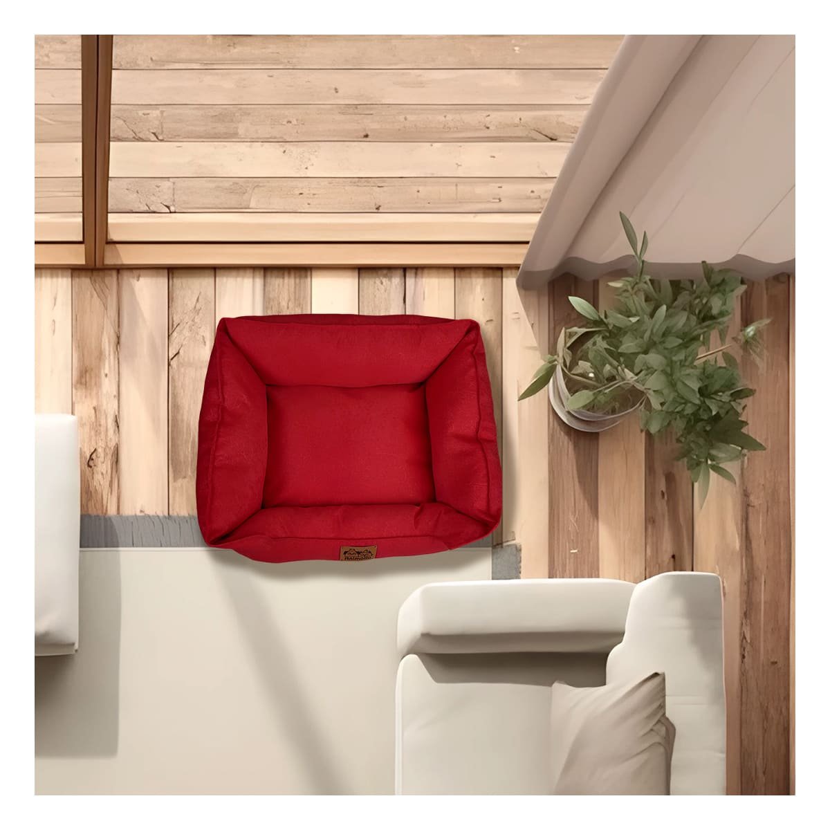 CAMA ROJO PARA PERRO TALLA S CON COMPLETO Y+LIGAS REGALO - 1