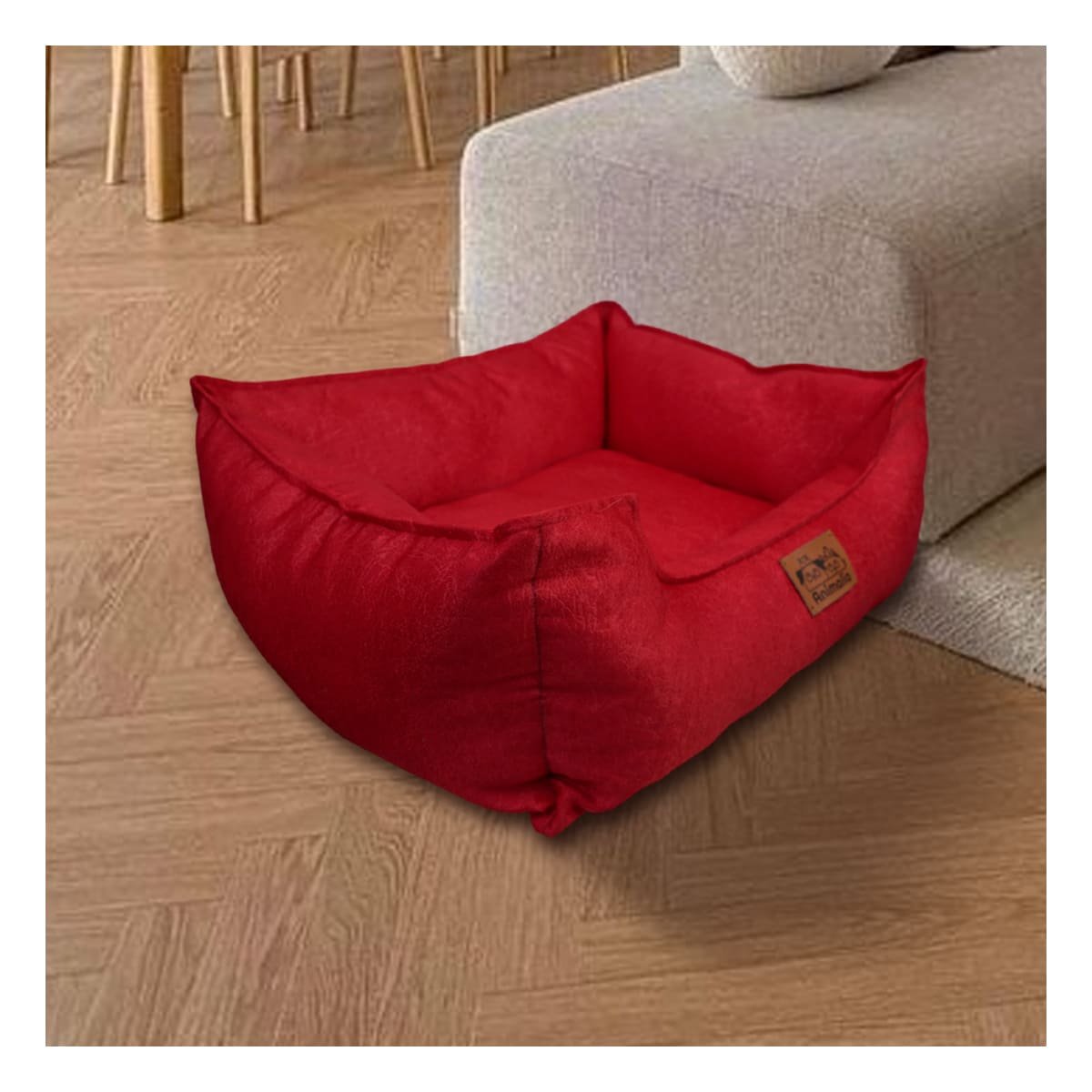 CAMA ROJO PARA PERRO TALLA S CON COMPLETO Y+LIGAS REGALO - 2