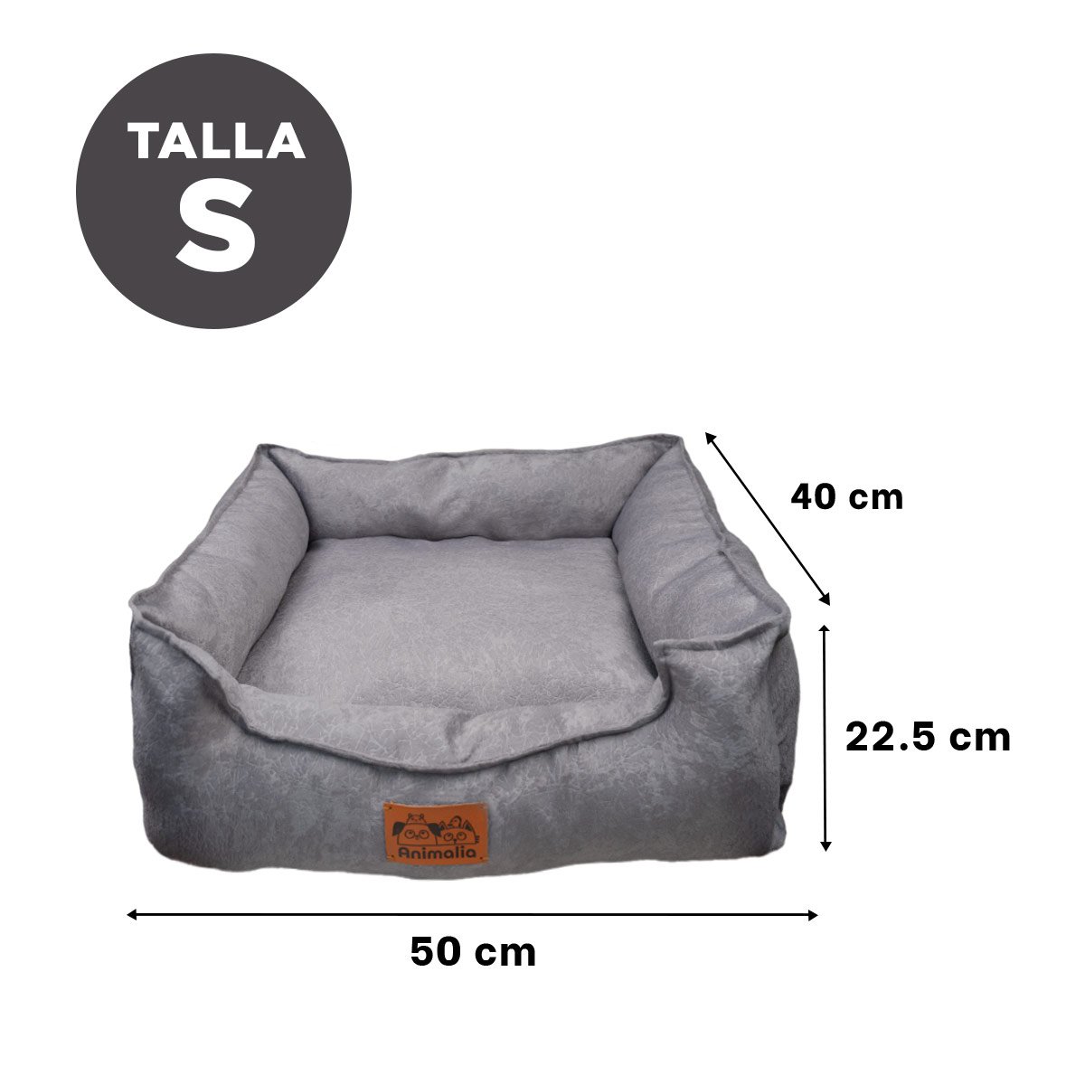 SOPORTE ACOLCHADO PARA PERRO TALLA S PLOMO COMPLETO Y+PAPEL REGALO - 4