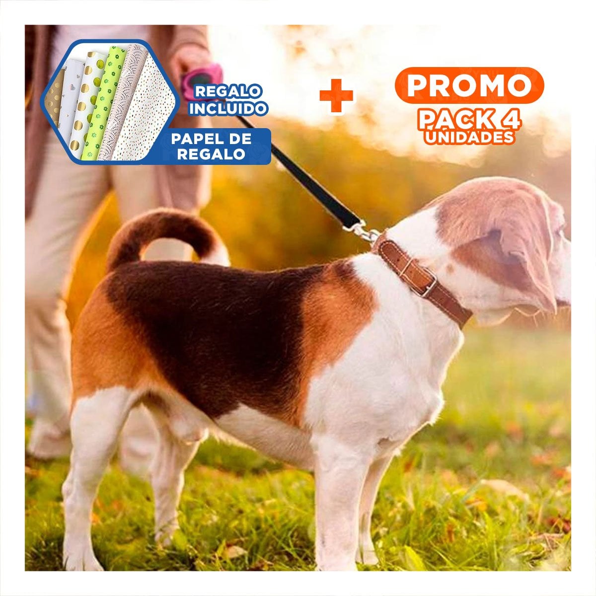 PACK4 HILO AJUSTABLE ROSADO 5 METROS PARA MASCOTAS CON LONGITUD 5 METROS Y+PAPEL REGALO - 1