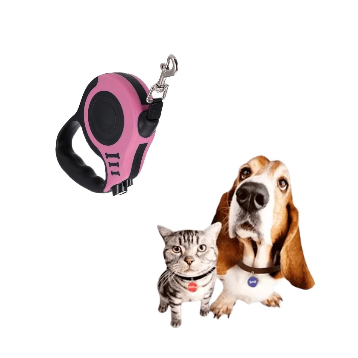 PACK6 LAZO AJUSTABLE ROSADO 5 METROS PARA PERROS CON LONGITUD 5 METROS Y+REGALO STICKER - 2