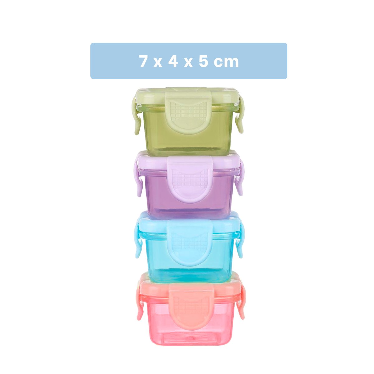 PACK12 DEPÓSITOS MINI CON SEGURO 4 PIEZAS MULTICOLOR 7X4CM PARA USO DIARIO Y+PAPEL REGALO - 4