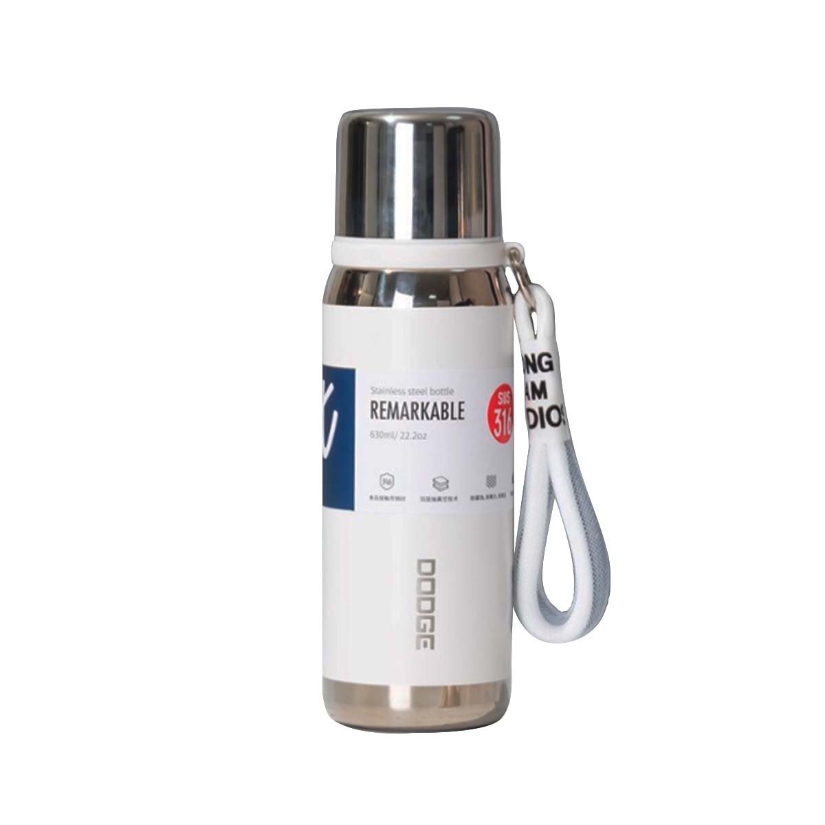 PACK2 ENVASE BLANCO 800ML CON TAPA HERMÉTICA PARA TRANSPORTE DE BEBIDAS Y+REGALO STICKER - 2