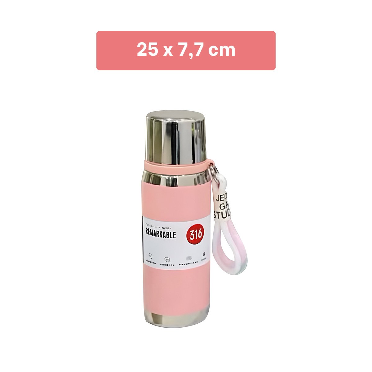 PACK2 ENVASE COLOR ROSADO 800ML PARA USO DIARIO EN OFICINA HOGAR Y PICNIC - 4