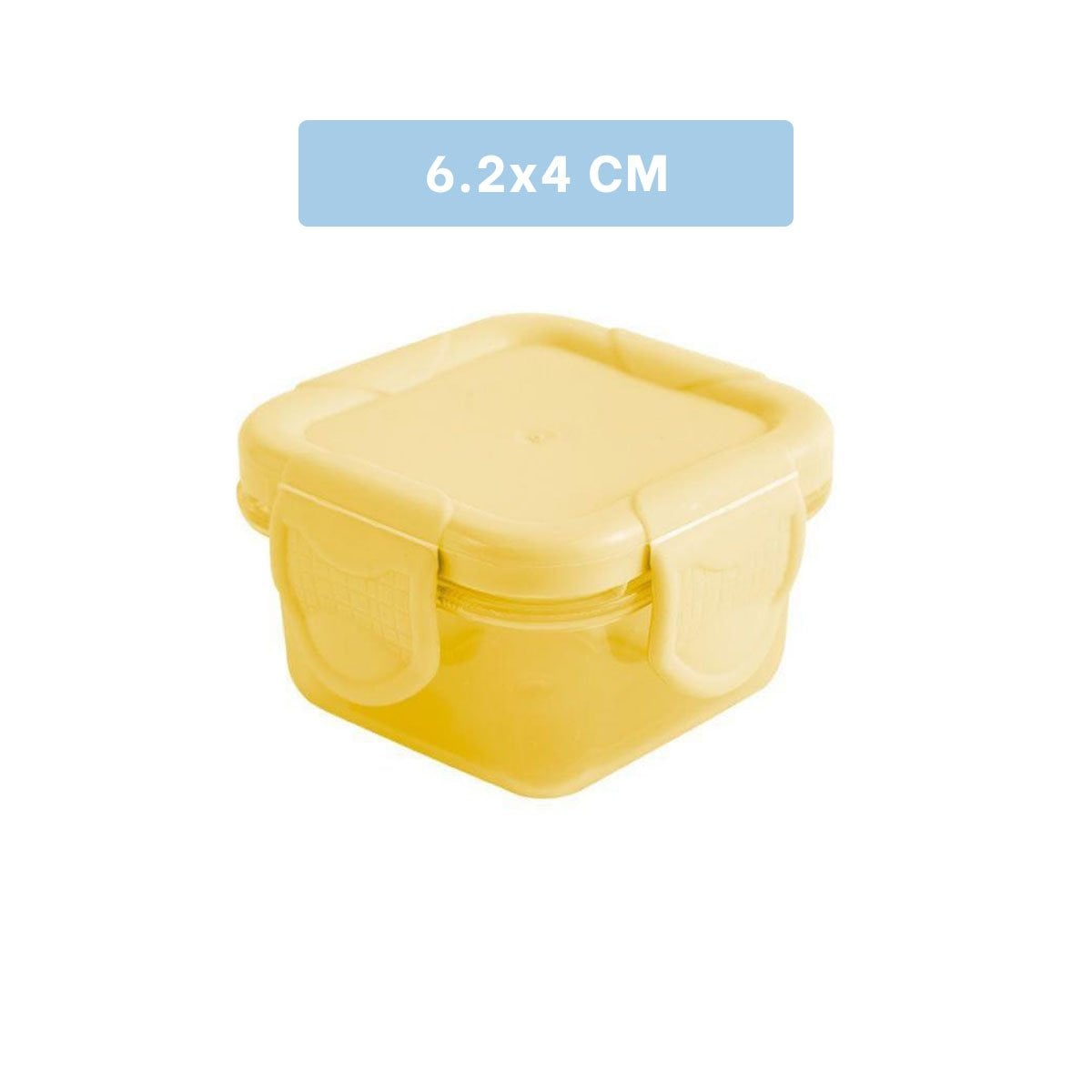 PACK4 POTES MINI CON SEGURO 4 PIEZAS MULTICOLOR 6,2X4CM PARA GUARDAR COMIDA Y+PAPEL REGALO - 4