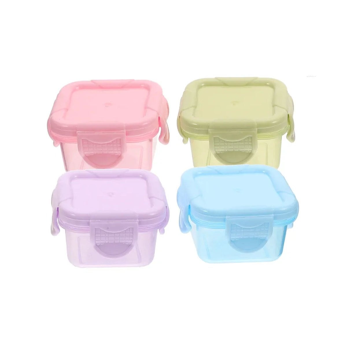 PACK12 DEPÓSITOS MINI CON SEGURO 4 PIEZAS MULTICOLOR 6,2X4CM PARA TRANSPORTE Y+REGALO STICKER - 2