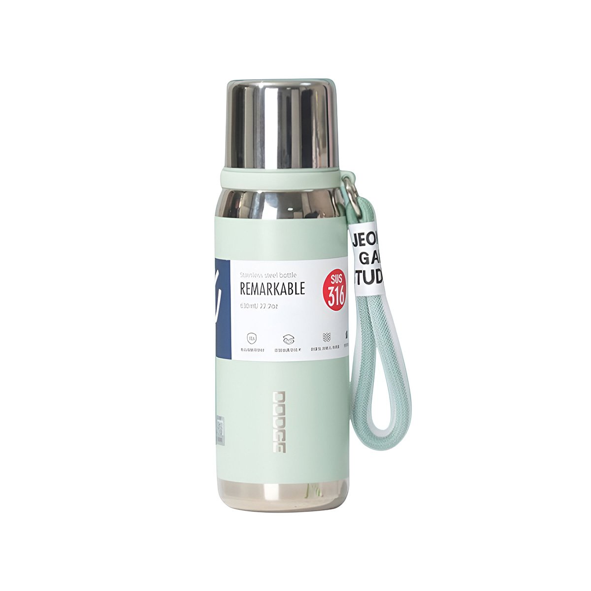 PACK2 ENVASE VERDE AGUA 800ML CON TAPA HERMÉTICA PARA TRANSPORTE DE BEBIDAS Y+REGALO STICKER - 2