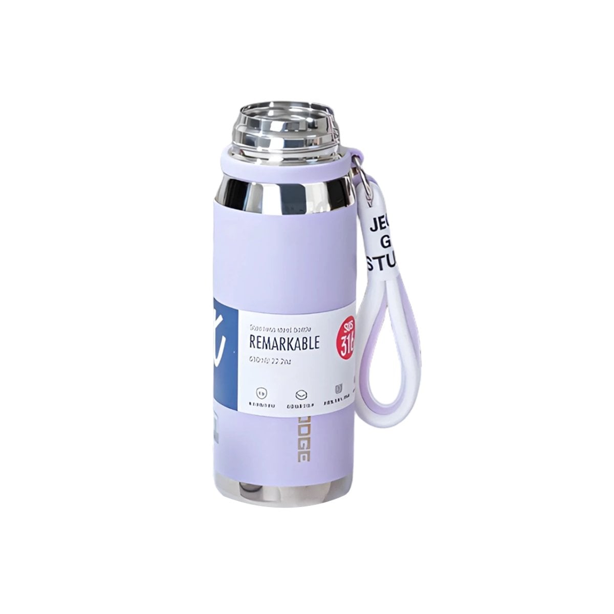 BOTELLA TÉRMICA LILA 500ML CON TAPA SEGURA PARA CAFÉ TÉ Y JUGOS Y+LIGAS REGALO - 3