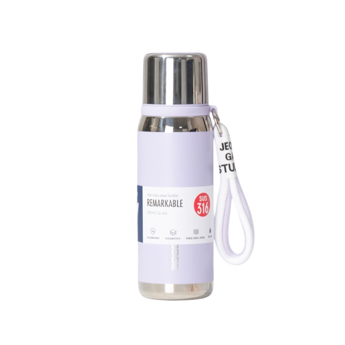 BOTELLA TÉRMICA LILA 800ML CON TAPA SEGURA PARA CAFÉ TÉ Y JUGOS Y+LIGAS REGALO - 3