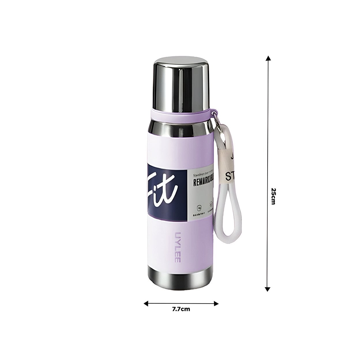 BOTELLA TÉRMICA LILA 800ML CON TAPA SEGURA PARA CAFÉ TÉ Y JUGOS Y+LIGAS REGALO - 4