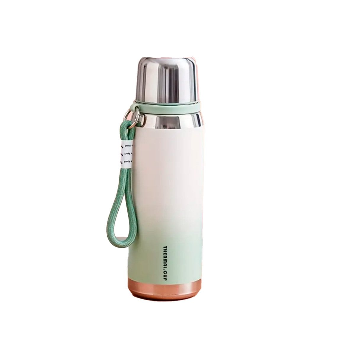 PACK2 ENVASE DEGRADADO VERDE AGUA 800ML CON TAPA HERMÉTICA TRANSPORTE Y+REGALO STICKER - 2