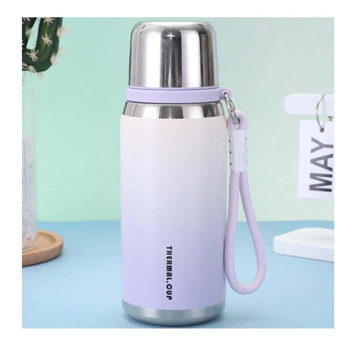 VASO 800ML COLOR LILA DEGRADADO PARA MANTENER BEBIDAS CALIENTES Y FRIAS - 1