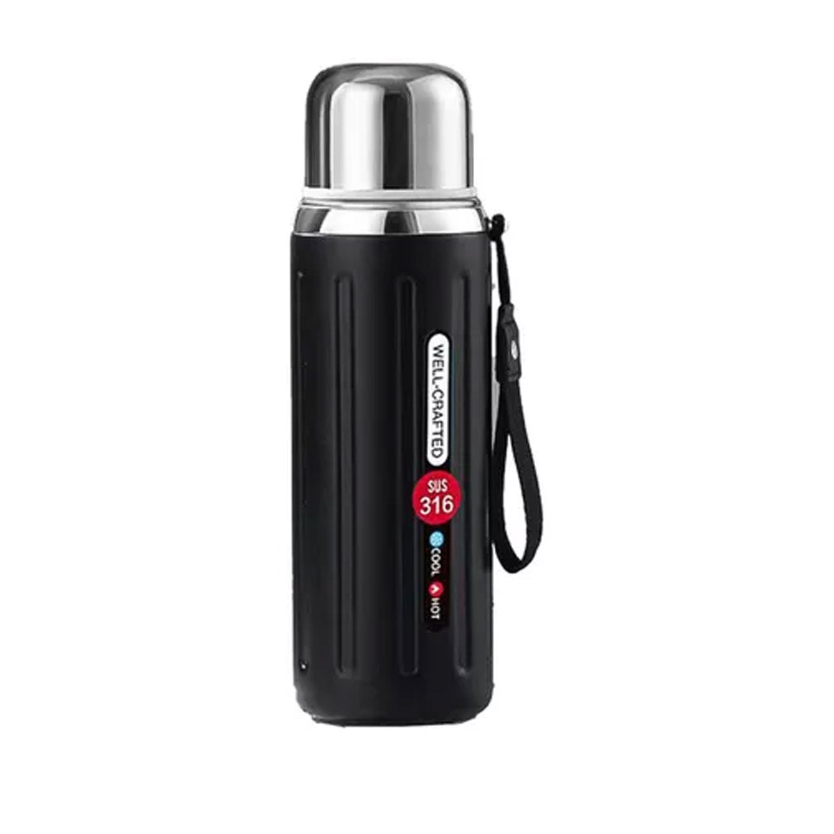 PACK6 COPA 800ML NEGRO LIGERA Y COMODA PARA LLEVAR BEBIDAS DIARIAS Y+REGALO STICKER - 2