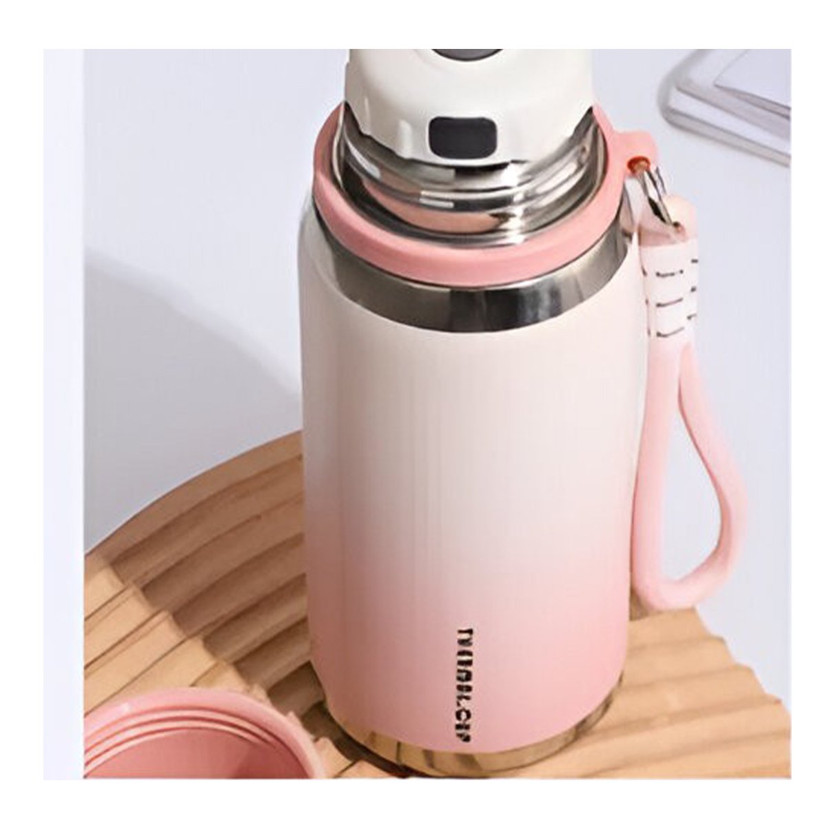 PACK2 RECIPIENTE 800ML ROSADO DEGRADADO PARA MANTENER BEBIDAS CALIENTES O FRIAS Y+PAPEL REGALO - 5