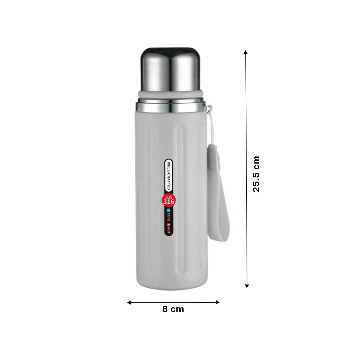 VASO 800ML BLANCO CON TAPA SEGURA Y DISEÑO MODERNO PARA OFICINA Y HOGAR Y+PAPEL REGALO - 4