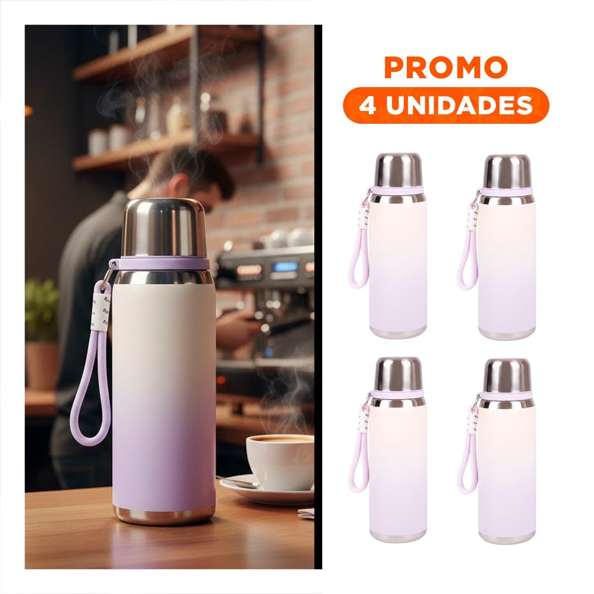 PACK4 RECIPIENTE 800ML LILA RESISTENTE Y DURADERO PARA USO DIARIO Y CASA Y+REGALO STICKER - 1