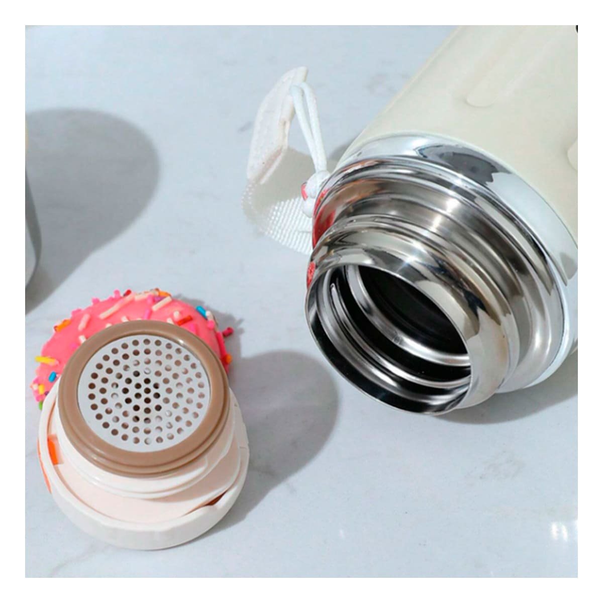 VASO 800ML BLANCO DEGRADADO PARA MANTENER BEBIDAS CALIENTES Y FRIAS - 1