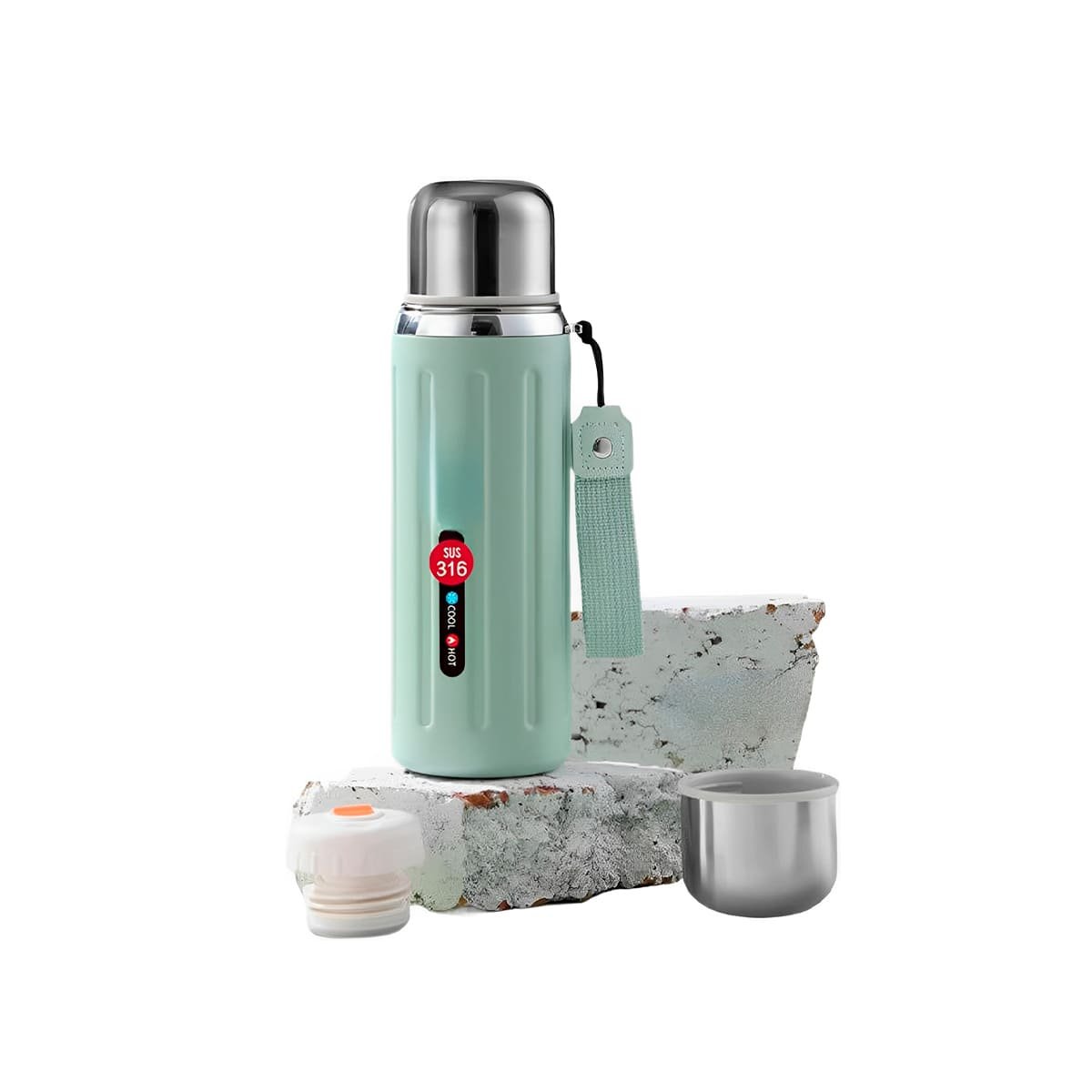 VASO 800ML VERDE AGUA RESISTENTE Y DURADERO PARA LLEVAR BEBIDAS A TODOS LADOS Y+REGALO STICKER - 3
