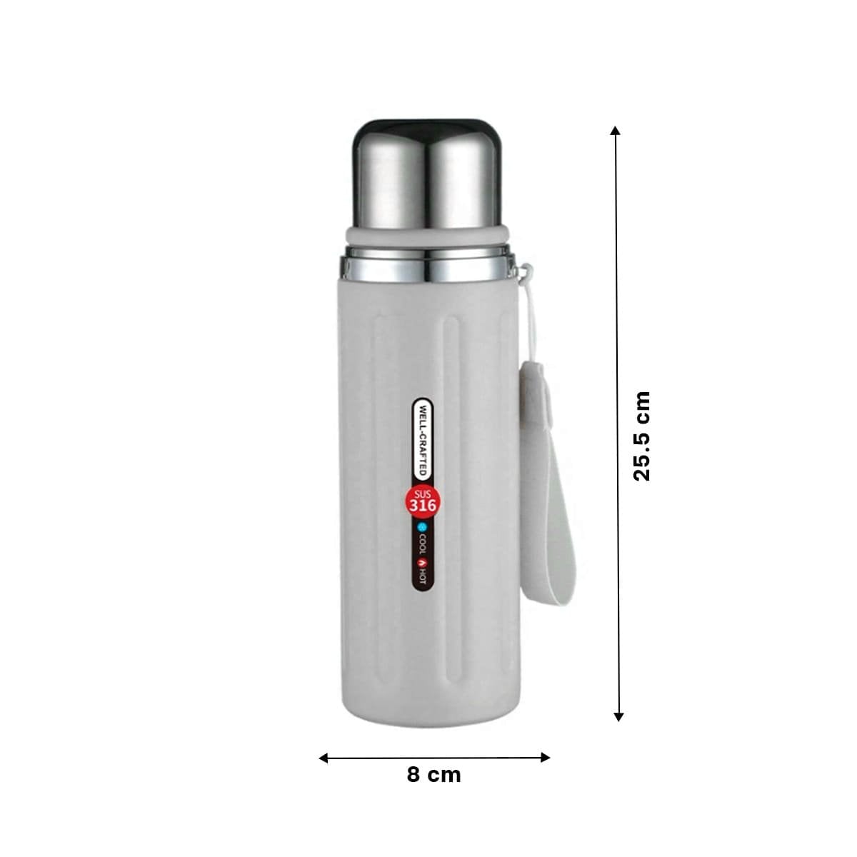 PACK2 CONTENEDOR 800ML BLANCO LIGERO Y COMODO PARA LLEVAR BEBIDAS DIARIAS - 4