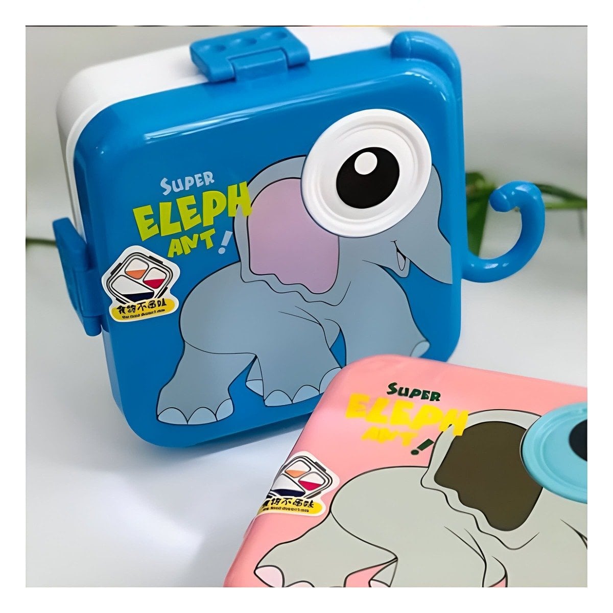 PACK12 CONSERVADOR ESTILO ELEFANTE CON CUBIERTOS PARA MERIENDAS Y SANDWICHES AZUL - 3