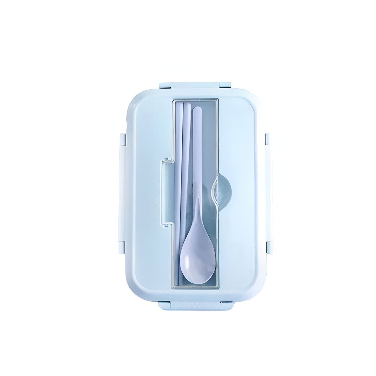 CONTENEDOR DE VIDRIO PARA ALMUERZO EN OFICINA O ESCUELA CELESTE Y+LIGAS REGALO - 3