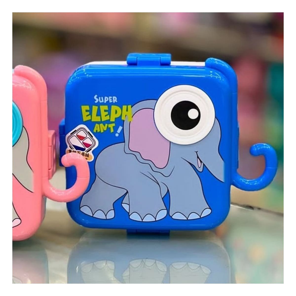 PACK6 CONSERVADOR ESTILO ELEFANTE CON DIVISIONES PARA SNACK Y YOGURT AZUL Y+PAPEL REGALO - 2