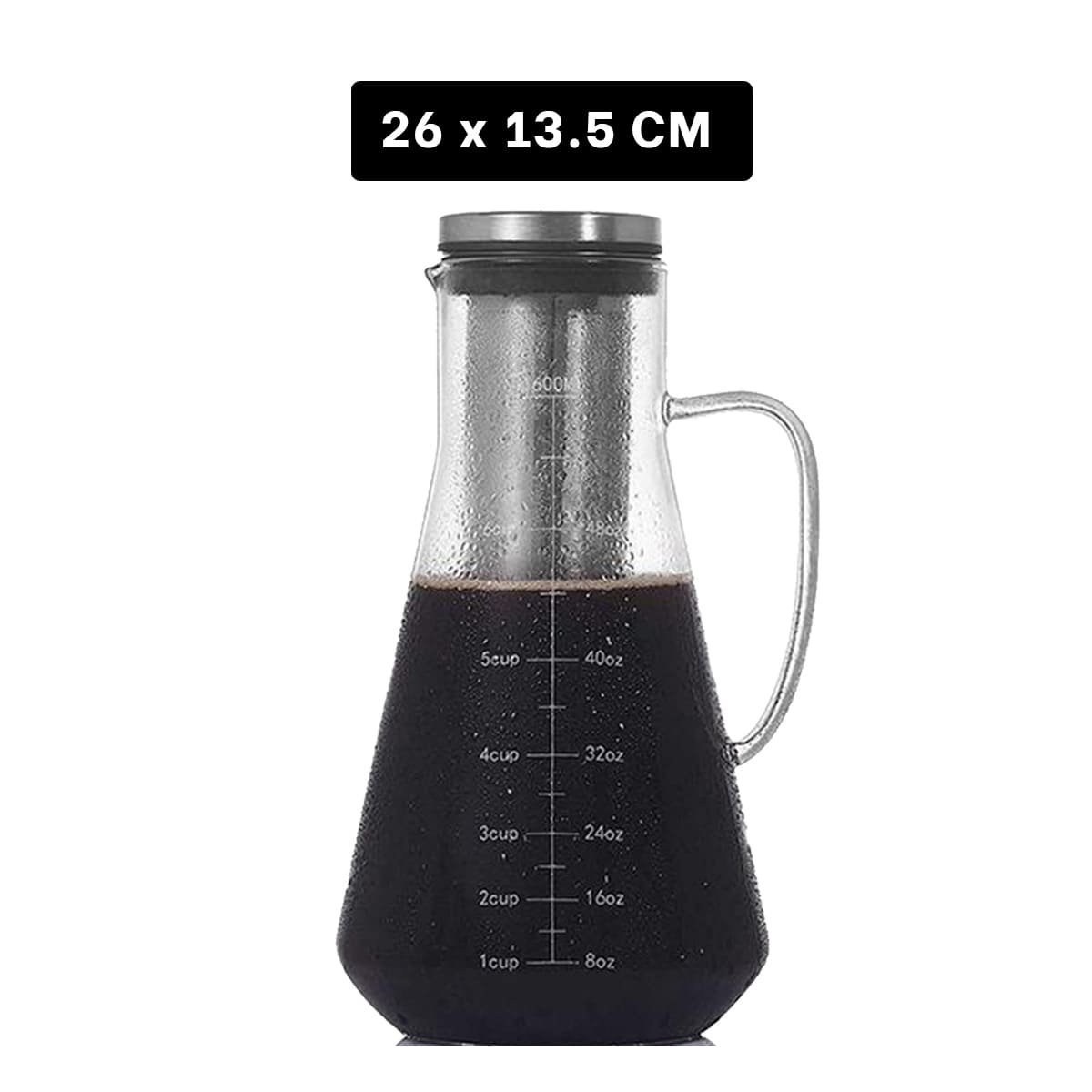 RECIPIENTE COMPACTO PARA SERVIR CAFE EN VIDRIO TRANSPARENTE 26 X 13,5 CM Y+LIGAS REGALO - 4
