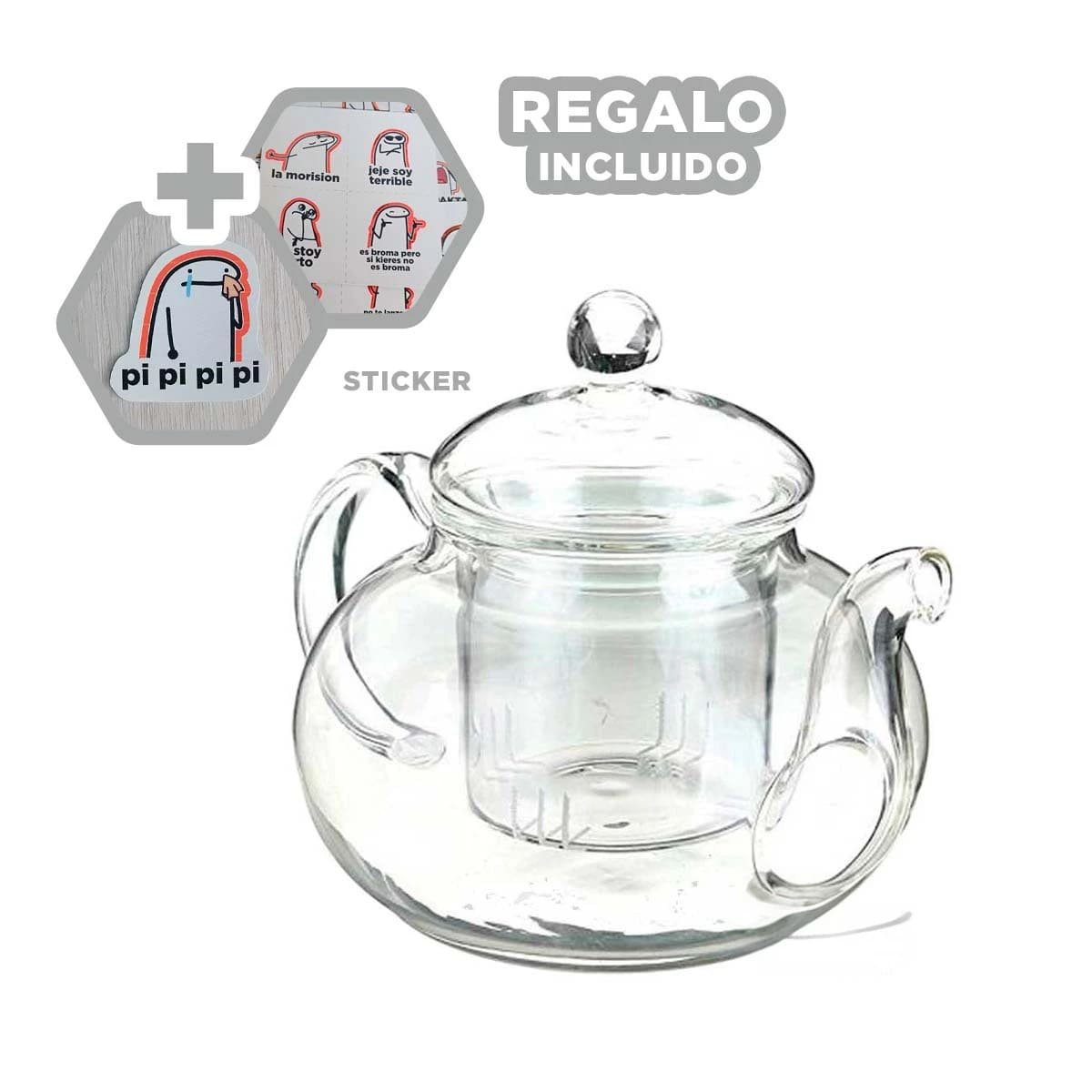 RECIPIENTE MODERNO DE VIDRIO TRANSPARENTE PARA COCINA 800 ML Y+REGALO STICKER - 1