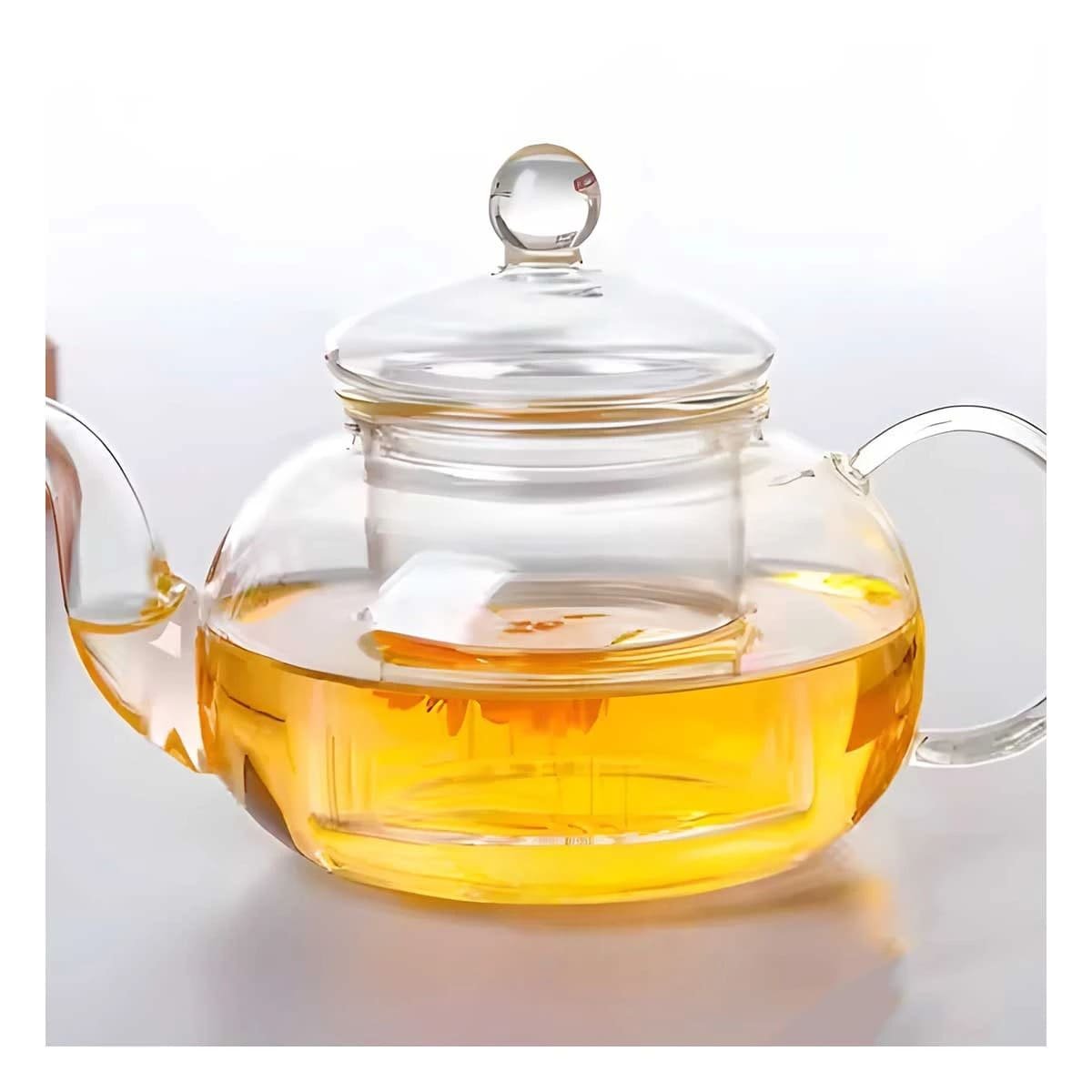 PACK4 INFUSOR DE VIDRIO TRANSPARENTE PARA PREPARAR TE DE HIERBAS 1000 ML Y+REGALO STICKER - 3