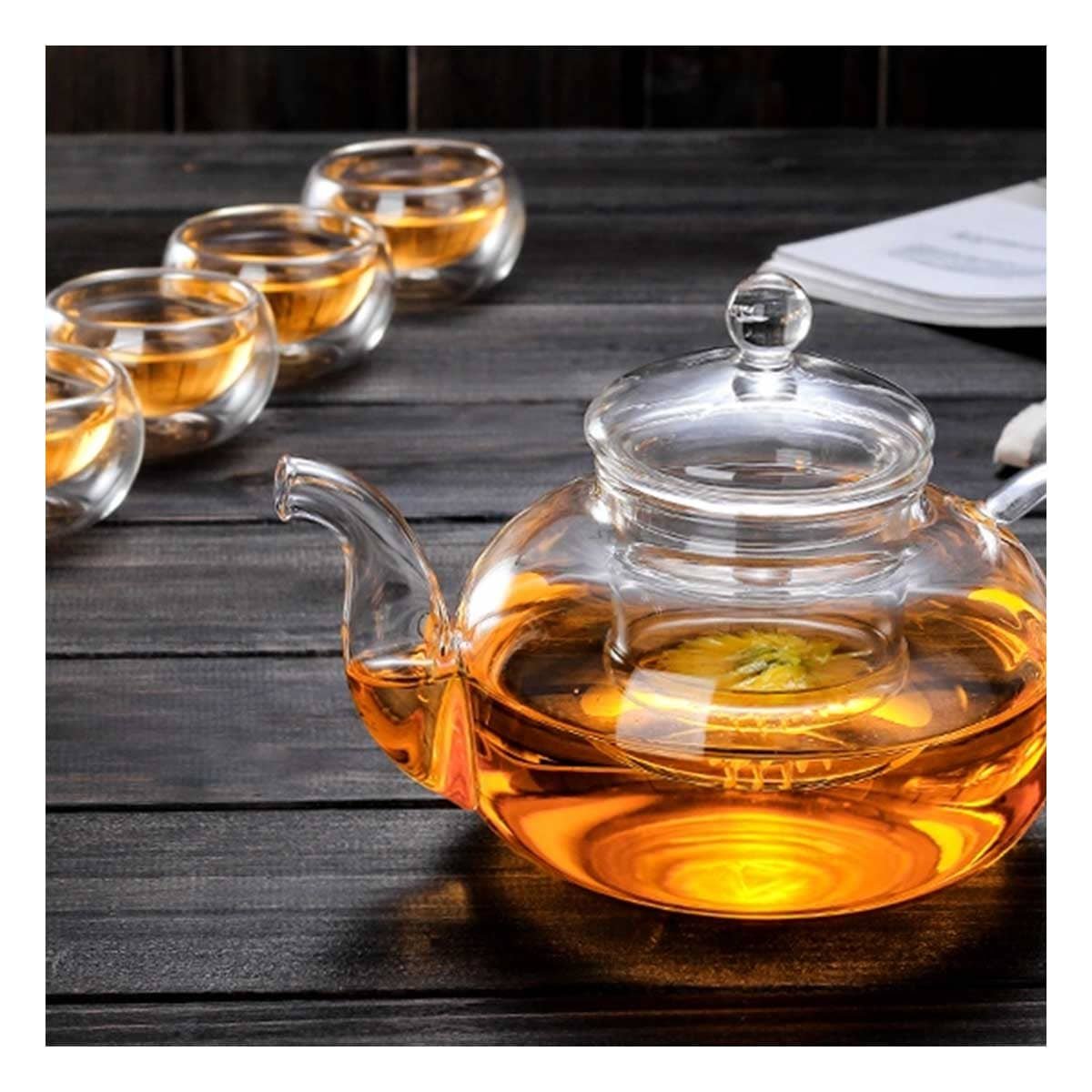 TETERA ELEGANTE PARA REUNIONES Y DESAYUNOS ESPECIALES 1000 ML Y+LIGAS REGALO - 2