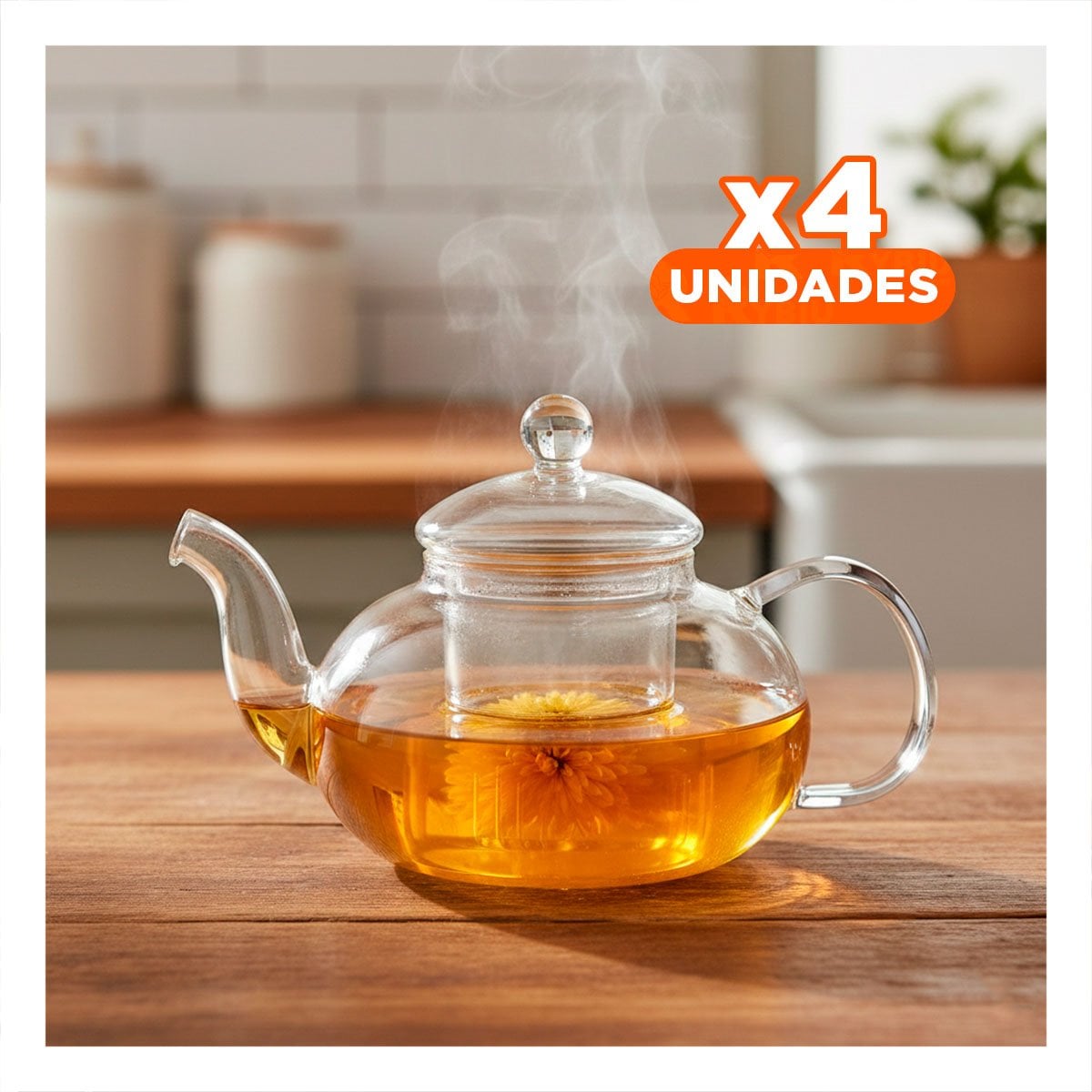 PACK4 UTENSILIO COMPACTO PARA DISFRUTAR TE EN CASA 800 ML - 1