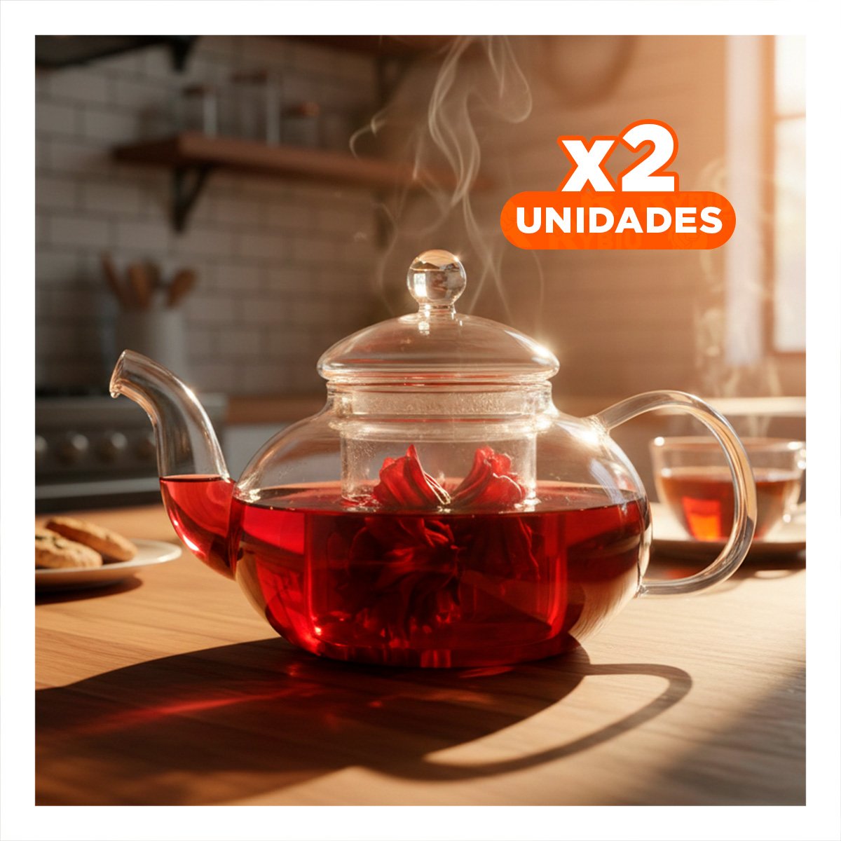 PACK2 JARRA ELEGANTE PARA DISFRUTAR BEBIDAS CALIENTES 1000 ML Y+REGALO STICKER - 1