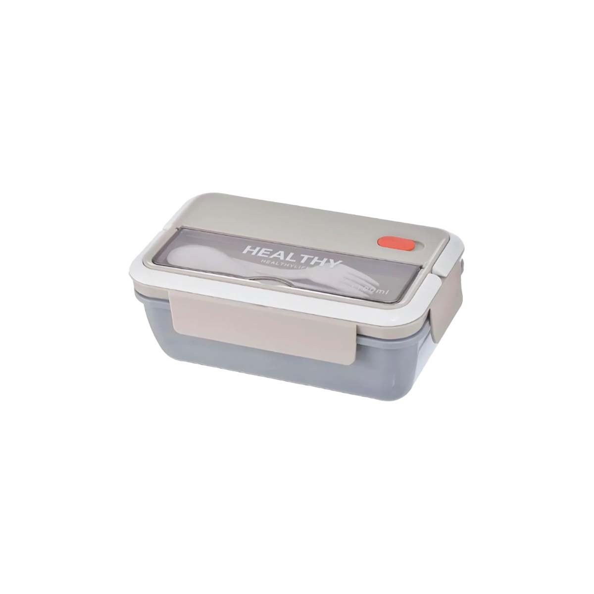 ENVASE PRACTICO PARA COCINA Y HOGAR 1100ML Y CUBIERTOS PLOMO Y+PAPEL REGALO - 1