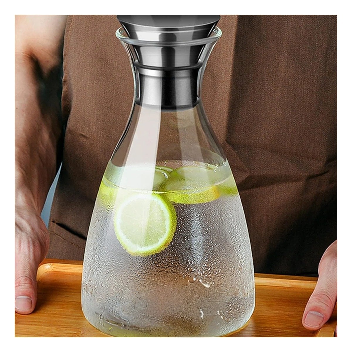 RECIPIENTE PARA BEBIDAS DE USO DIARIO TRANSPARENTE 1600 ML Y+LIGAS REGALO - 1
