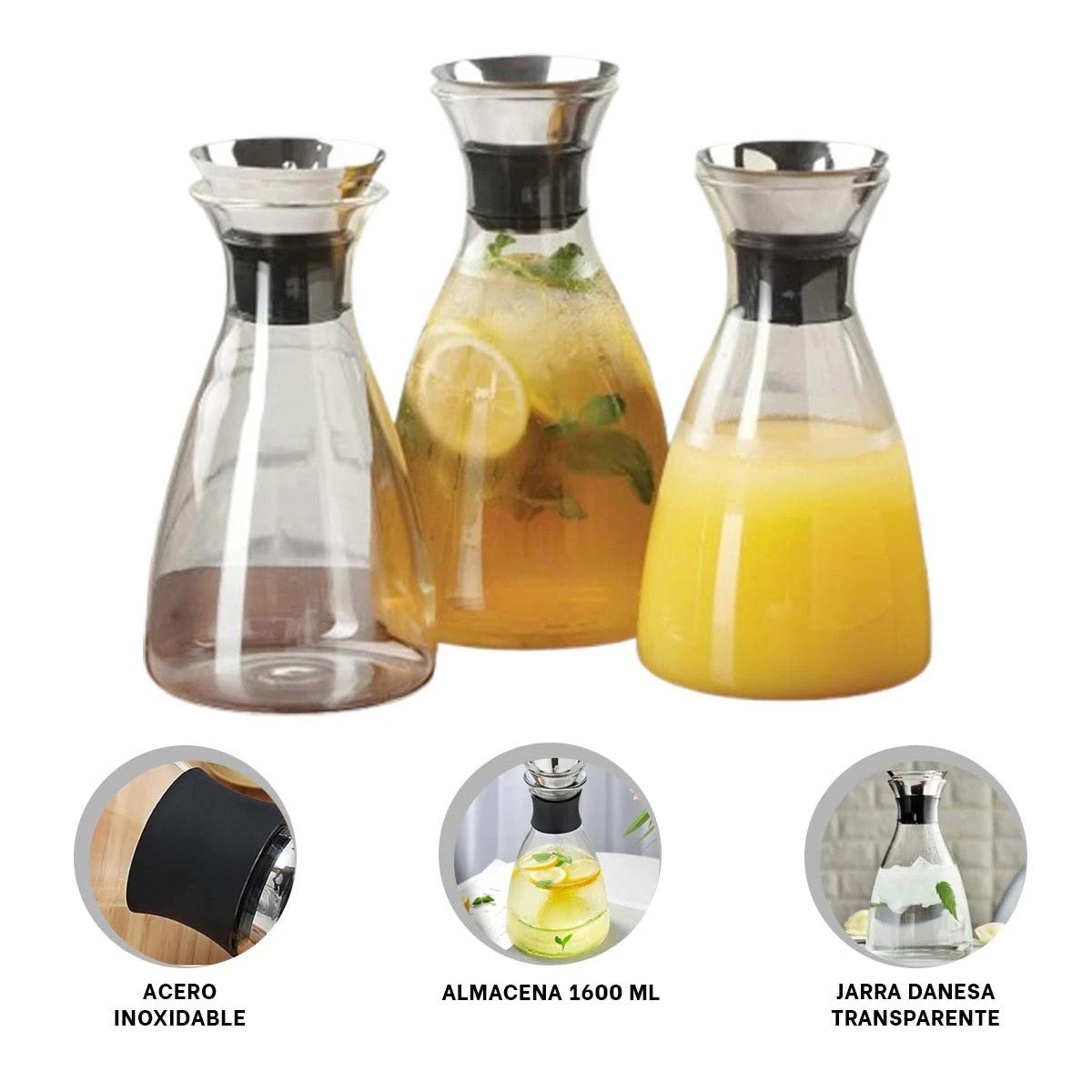 RECIPIENTE PARA USO DIARIO Y ACOMPAÑAR COMIDAS CASERAS TRANSPARENTE 1600 ML - 3